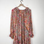 Free People Feeling Groovy Boho Floral Flowy Long Sleeve Maxi Dress in Emerald Photo 11