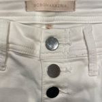 BCBG MaxAzria White Crop Button Fly Jeans Photo 2