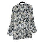 Free People  Floral Boho Printed Tunic Mini Dress Sz XS Magic Mystery Bell Sleeve Photo 4