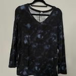 Old Navy Navy Blue Maternity Vneck Long Sleeve Shirt Photo 4