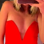 Entourage Deep V Red Bodysuit  Photo 0