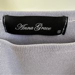 Anna Grace Cropped Lavender Sweater with Puff Sleeve Top Size Small Photo 6