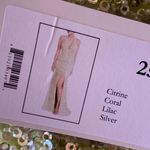Terani Couture  Citrine sparkly halter drop dress Photo 2