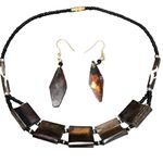 Handmade Women’s Necklace Earring Set Dangle Earrings Chocker Necklace 1… Black Photo 3