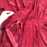 EVER • Whitmore Dress silk charmeuse wrap pleated Rubia red mini cocktail draped Size M Photo 7