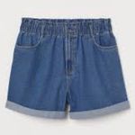 H&M paper bag denim shorts high waist size XS Photo 0