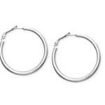 Giani Bernini  Silver Medium Tube Hoop Earrings NWT Photo 0