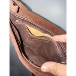 Vintage Karnig Mann Purse Handbag Brown Leather Suede Y2K Shoulder Knot Strap M Photo 3