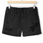 Gap  1969 sexy boyfriend Shorts black denim distressed size 28‎ Photo 1