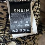 SheIn  Animal Print Smocked Body Balloon Sleeve Crop Top Size Large Square Neck Photo 3