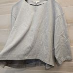 {L} NAP Loungewear Pure Cotton Loose Cut Sweatshirt Heathered Gray Size L Photo 3