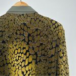 Artex Collection Crocodile Reptile Print Cardigan Blouse Size XXL Green Photo 9