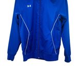 Under Armour  Pregame Woven Jacket Coat Full Zip Up Athletic Loose Fit Blue Small Photo 3