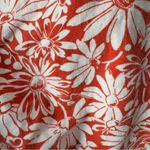 Madewell  Linen Blend Floral Wrap Top Red White Short Puff Sleeves V-Neck Smocked Photo 9