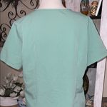 FIGS Green Boxy Relaxed Short Sleeve Tee Photo 5