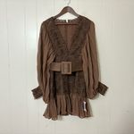 ASOS  Design Kalia Lace Mini Dress Brown Size 6 NWOT– Boho Romantic Party Style Photo 1