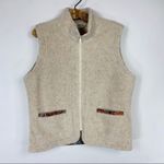 Orvis Fleece Vest Oatmeal Tapestry Trim Sz Large Photo 6