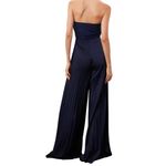 One33 Social Strapless Pleated Jumpsuit in Blue, Size US 4 Blue Photo 2