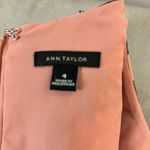 Ann Taylor pink navy floral jacquard sleeveless A-line party dress size 4 Photo 6