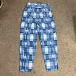 Robert Rodriguez Robert Rodriquez Hollie Plaid Ruffle Paperbag Tie-Waist Trouser Pant Blue 6‎ Photo 7