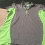 PGA Tour  Golf Polo Shirt Green Gray Active Women's Juniors Size Large Photo 0