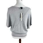 White House | Black Market NWT Silver Glam Dolman Sleeve Knit Sweater Size M Photo 1