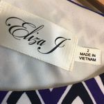 Eliza J Aztec Geometric Print Short Sleeve Sheath Dress Lined Womens Siz… Photo 1