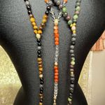 One of a kind lariat carnelian quartz tribal pendant Tuareg long Y necklace Silver Photo 12