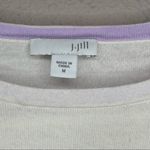 J.Jill  pastel striped cotton blend pullover sweater women’s size medium Photo 2