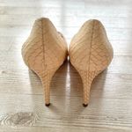 Elie Tahari  Snake Embossed Cap Toe Pointed Stiletto Heels | Ivory Size 37 1/2 Photo 6