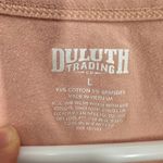 Duluth Trading Co Womens Long Sleeve Cotton Spandex T Shirt Coral Peach Pink Size L Photo 3