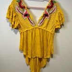Free People fiesta nueva embroidered blouse size extra small Photo 1