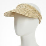 Beach Riot  Straw Visor Woven Wide Brim Sun One Size Resort Vacation Summer Chic Photo 0