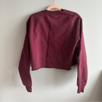 Aritzia  TNA Sweatfleece cropped sweatshirt (burgundy / maroon) Photo 2