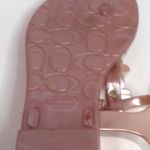 Coach Signature  Paisley Flower Jelly Sandals Thong Slingback Shimmer Pink Photo 7