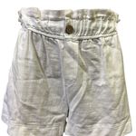 Cotton Candy LA  White High Rise Paper Bag Cotton Pocket Pull On Shorts Medium Photo 6