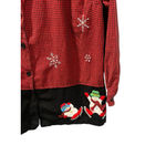 Vintage Lemon Grass Christmas Button Down Size 26 Snowmen Shirt Long Sleeve Red Photo 3