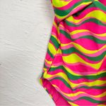 Beach Riot  Pink Yellow Green Print One Piece Swimsuit Womens S Vacation Twist Photo 7