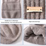  Cashmere Slouchy Beanies for Women Winter Lightweight Girls Wool Knit Hat Cuffed Soft Warm Slouch Beanie Cap Photo 5