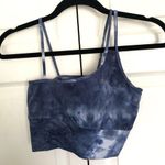 Navy Blue and White Tie Dye Spots Bra and Legging Set Size S Photo 2