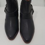 Madewell  Black Ankle Boots with Brown Heel Photo 15