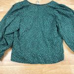 A New Day  Women's Green Printed Bishop Long Sleeve Shirt - Size XS - NWT Photo 5