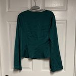 Chic Emerald Green Women's Blouse with Button Detail Size M Photo 7