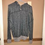 Gimmicks by BKE Gimmicks X BKE‎ Double V Neck Marled Heather Button Sweatshirt Grey Black XS Photo 2