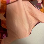 H by Halston Cascade Orange & Purple Floral Fitted Bodice Chiffon Caftan Dress M Photo 7