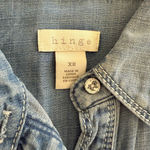 Hinge  Romper Shorts Jumpsuit XSmall Blue Jean Denim Western‎ Coastal Cowboy Photo 3