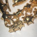 M. Jent Vintage Gold Tone and Amber Heart Brooch Photo 4