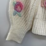 Love Shack Fancy Ridge V-Neck Embroidered Floral Sweater Pullover Size Small Photo 3