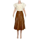 Anthropologie MAEVE x Mariska Faux Leather Midi Skirt, Brown, 8 (US) Photo 8