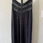 POL Black Lace Trim Slip Dress Gray Photo 0